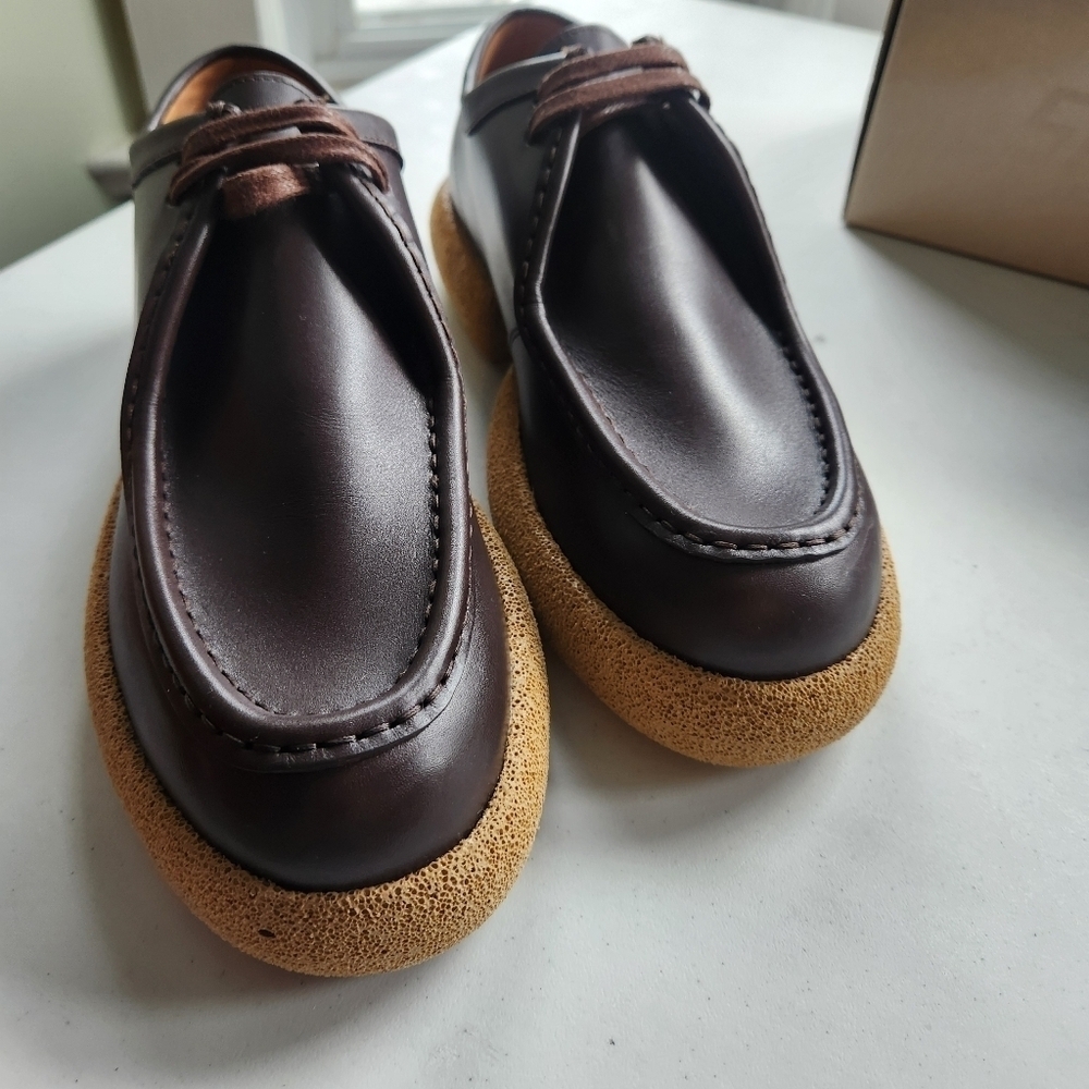 DRIES VAN NOTEN Brown Leather Oxfords 39.5 BNWOB - Picture 6 of 11